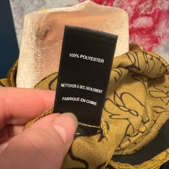 ASTR the label Asymmetrical Collared Floral Wrap Top Olive Floral Sketch Large - Picture 8 of 9